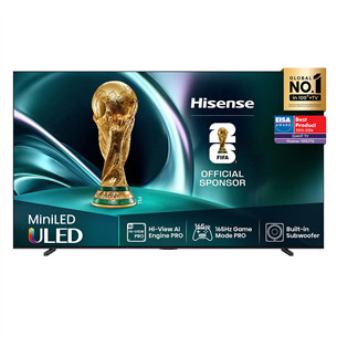 Hisense U7Q, 100'', 4K UHD, Mini LED, melna - Televizors