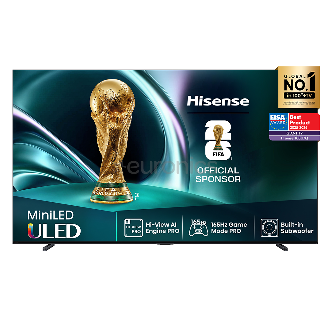 Hisense U7Q, 100'', 4K UHD, Mini LED, черный - Телевизор