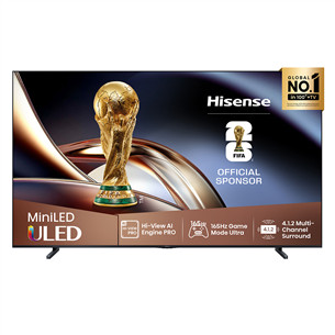 Hisense U8Q, 100'', 4K UHD, ULED, Mini LED, melna - Televizors