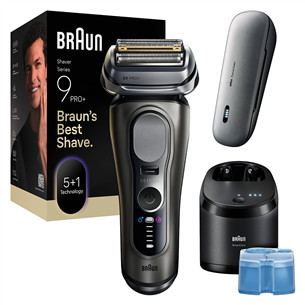 Braun Series 9 Pro+ Wet & Dry, 6-in-1 SmartCare centre and PowerCase, dark grey - Shaver