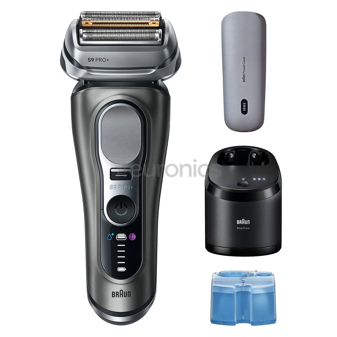 Braun Series 9 Pro+ Wet & Dry, 6-in-1 SmartCare centre and PowerCase, dark grey - Shaver
