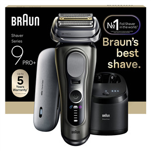 Braun Series 9 Pro+ Wet & Dry, 6-in-1 SmartCare centre and PowerCase, dark grey - Shaver