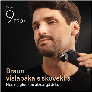 Braun Series 9 Pro+, Wet & Dry, 6-in-1, SmartCare centrs & PowerCase futrālis, tumši pelēka - Skuveklis