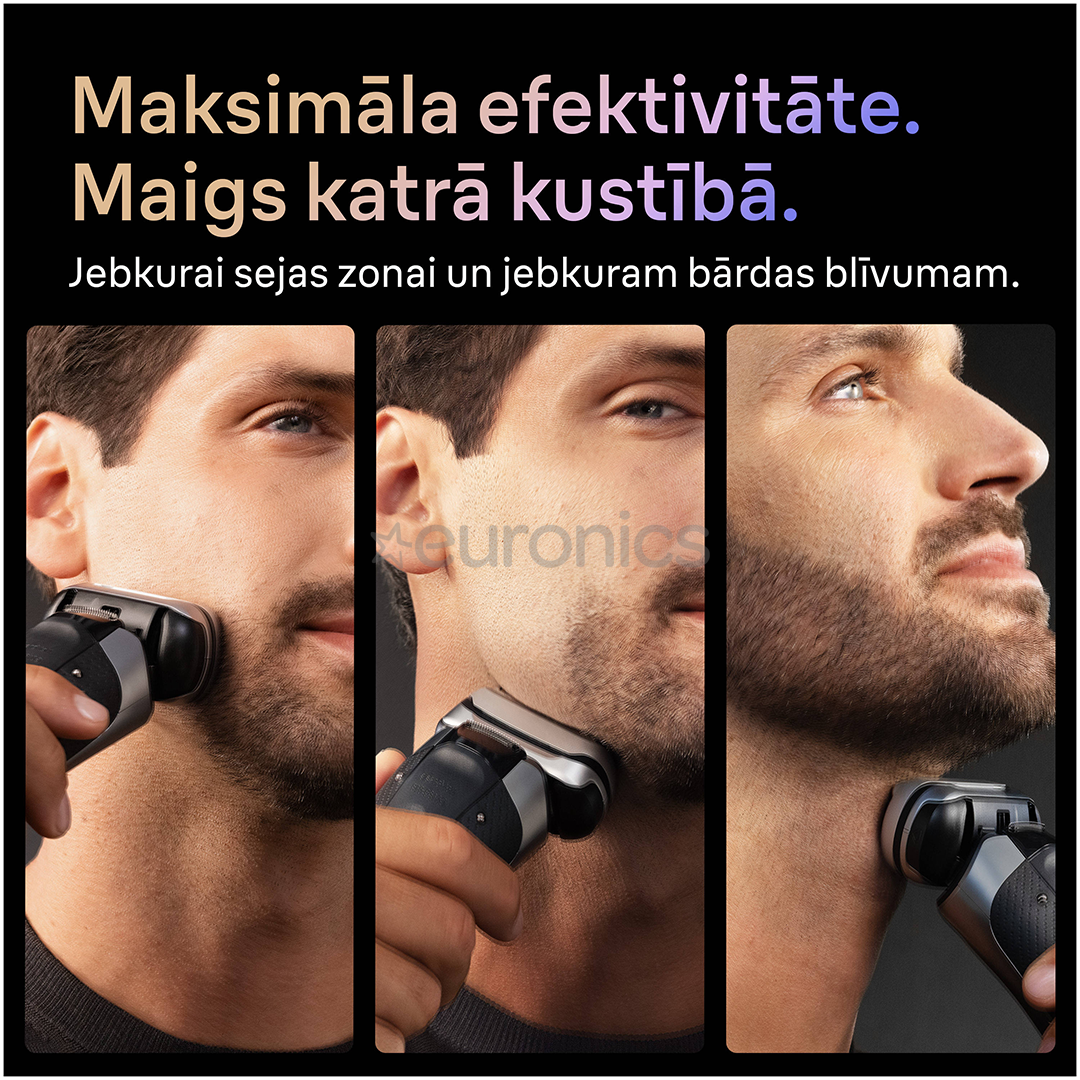 Braun Series 9 Pro+, Wet & Dry, 6-in-1, SmartCare centrs & PowerCase futrālis, tumši pelēka - Skuveklis