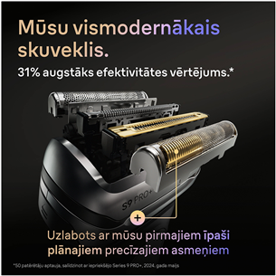 Braun Series 9 Pro+, Wet & Dry, 6-in-1, SmartCare centrs & PowerCase futrālis, tumši pelēka - Skuveklis