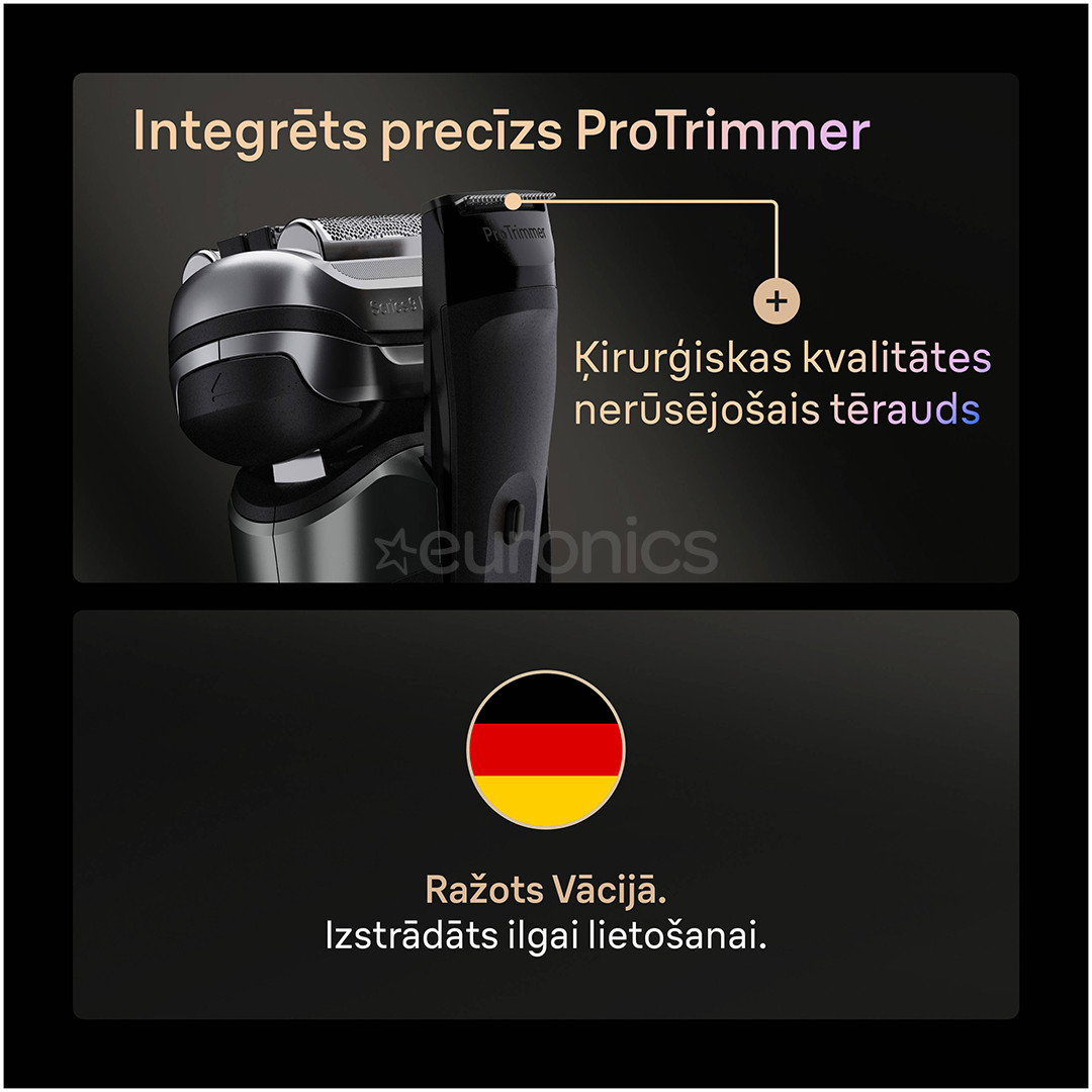 Braun Series 9 Pro+ Wet & Dry, 6-in-1 SmartCare centre and PowerCase, dark grey - Shaver