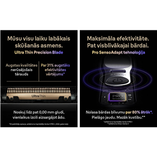 Braun Series 9 Pro+, Wet & Dry, 6-in-1, SmartCare centrs & PowerCase futrālis, tumši pelēka - Skuveklis