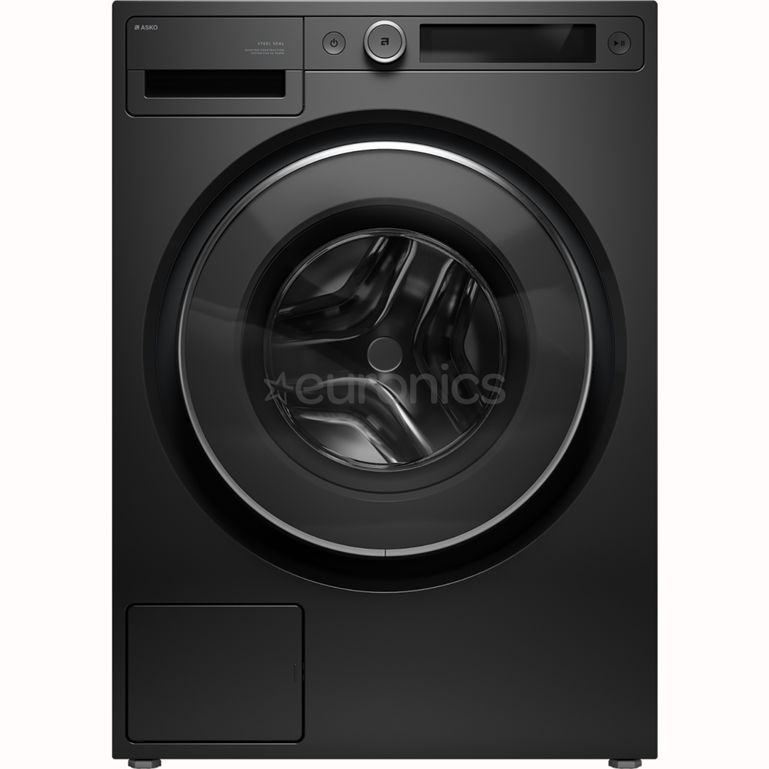 Asko Steel Seal, 9 kg, depth 57.2 cm, 1600 rpm, black - Front load washing machine