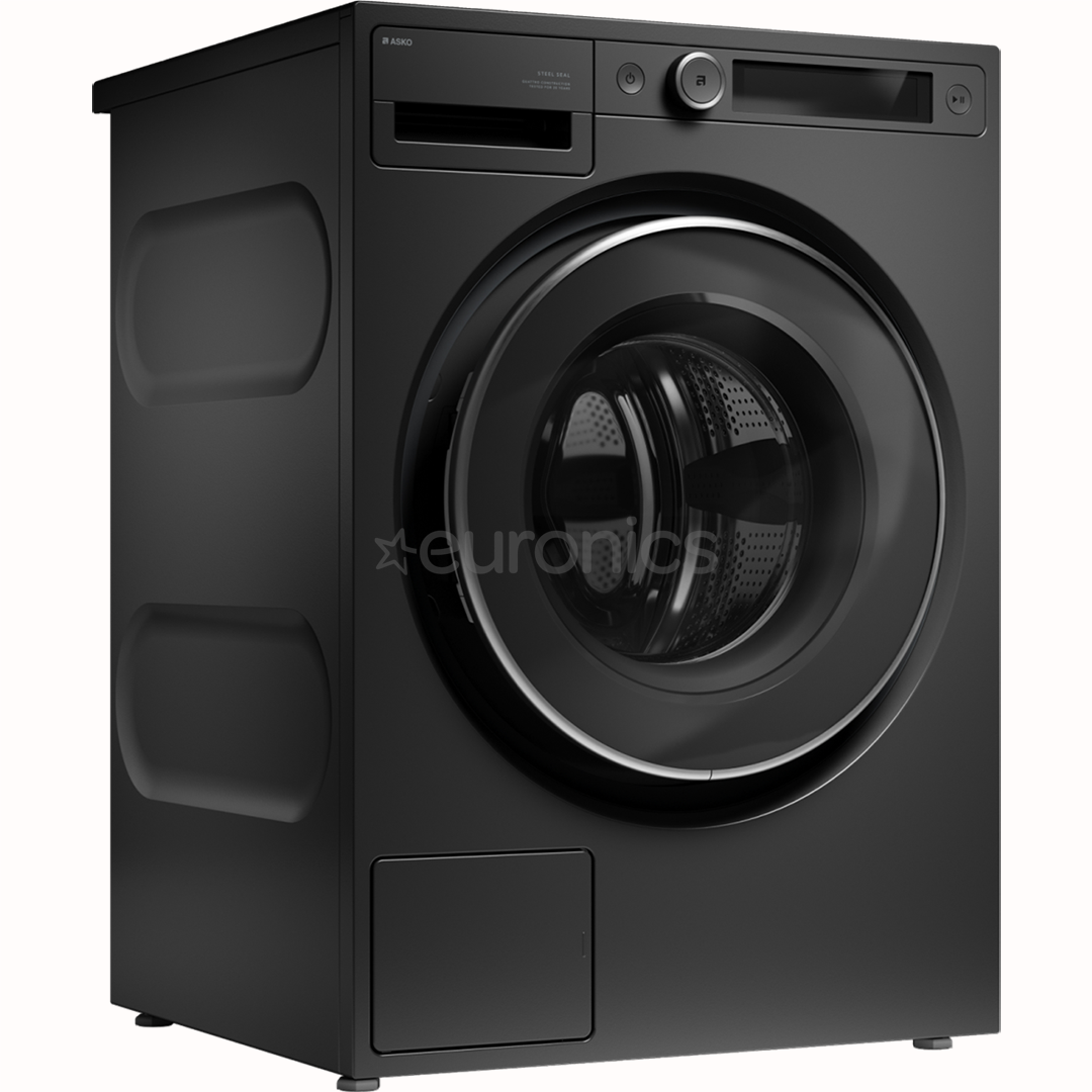 Asko Steel Seal, 9 kg, depth 57.2 cm, 1600 rpm, black - Front load washing machine
