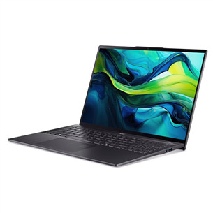 Acer Swift 16 AI OLED, 16'', WQXGA+, OLED, 120 Hz, Ultra 7, 32 GB, 1 TB, ENG, melna - Portatīvais dators