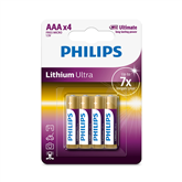 Philips Lithium Ultra, AAA, 4 gab. - Baterijas