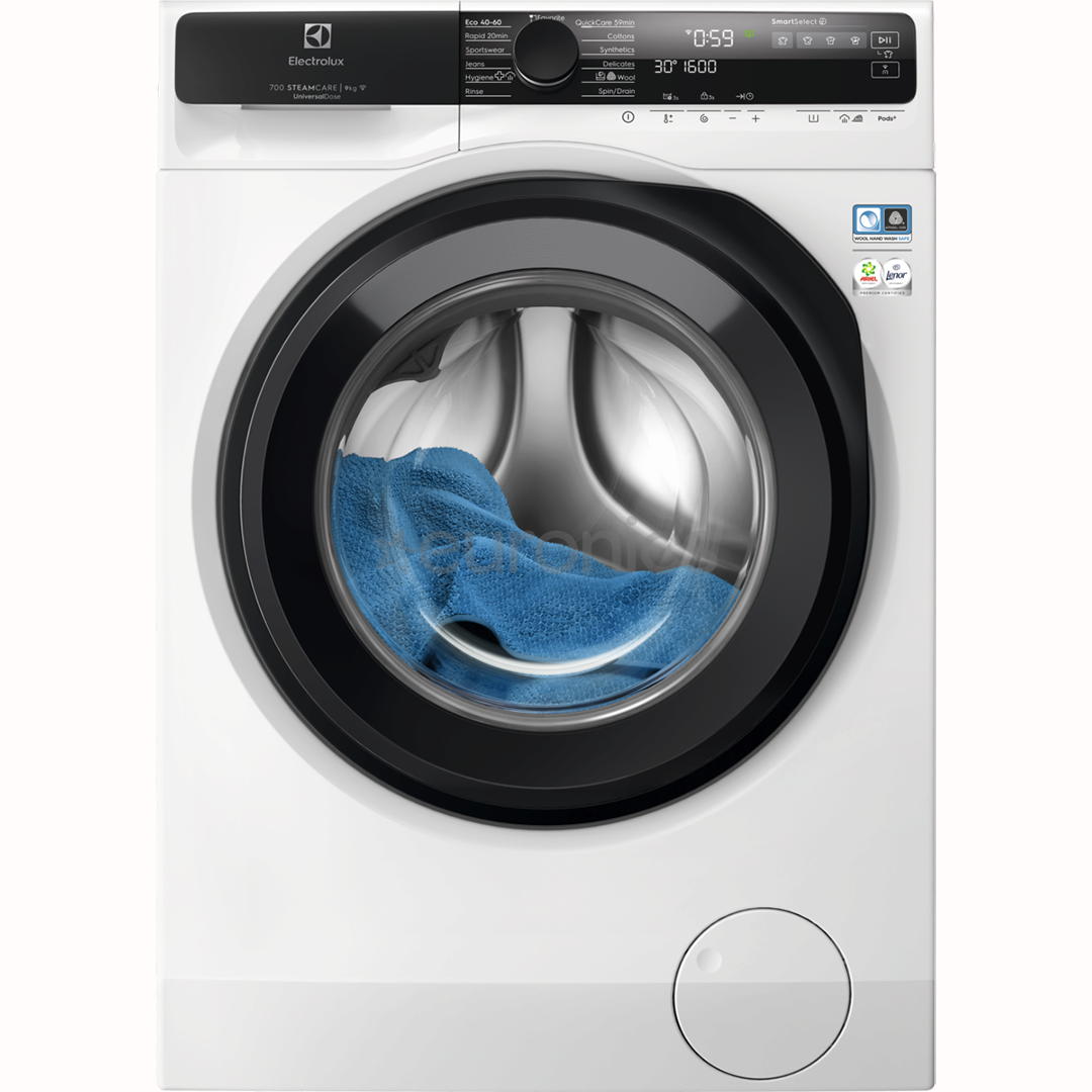 Electrolux 700 Series SteamCare, 9 kg, dziļums 63.1 cm, 1600 apgr/min. - Veļas mazgājamā mašīna ar priekšējo ielādi