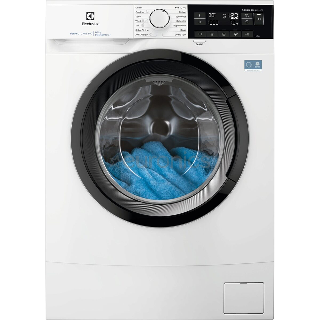 Electrolux 600 Series SensiCare, 7 kg, dziļums 44.9 cm, 1400 apgr/min. - Veļas mazgājamā mašīna ar priekšējo ielādi