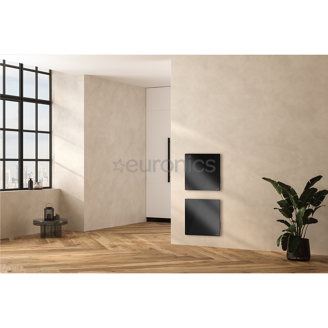 Aeno Premium Eco Smart Quadro, 500 W, melna - Sienas sildītājs