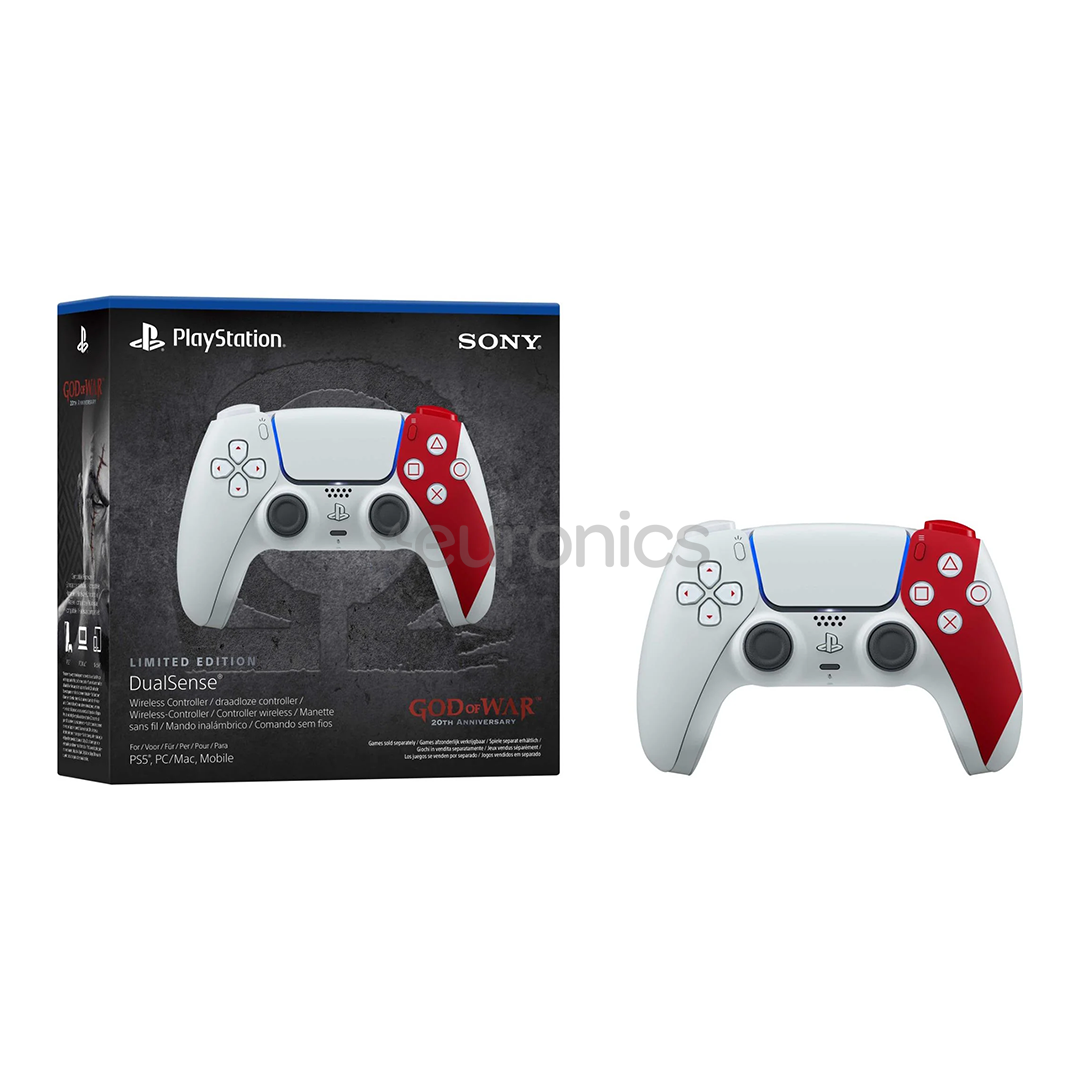 Sony DualSense God of War 20th Anniversary Limited Edition, PlayStation 5, белый/красный - Контроллер
