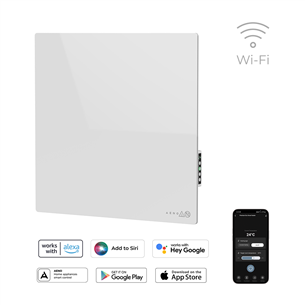 Aeno Premium Eco Smart Quadro, 500 Вт, белый - Настенный обогреватель
