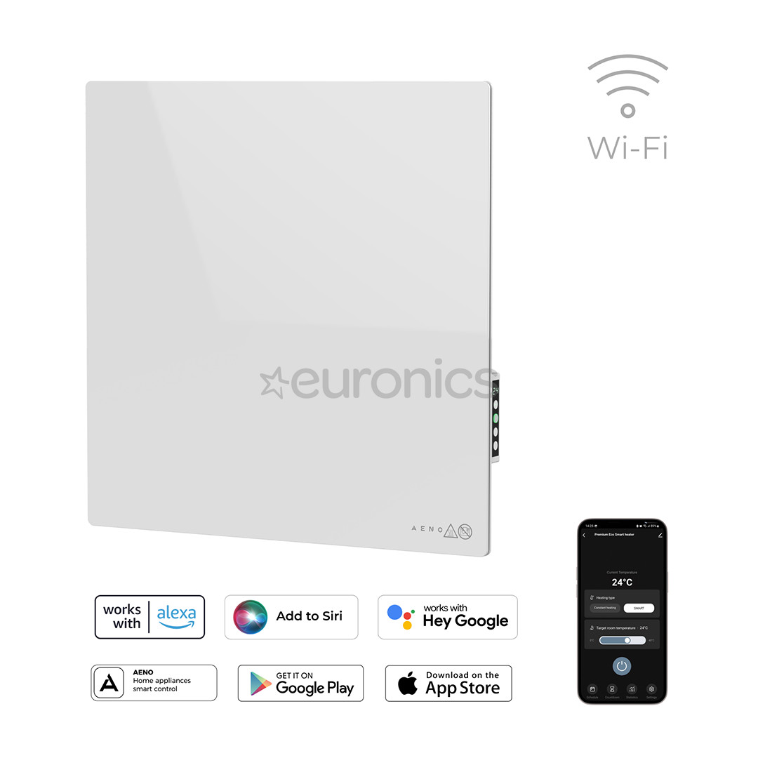 Aeno Premium Eco Smart Quadro, 500 W, white - Wall heater
