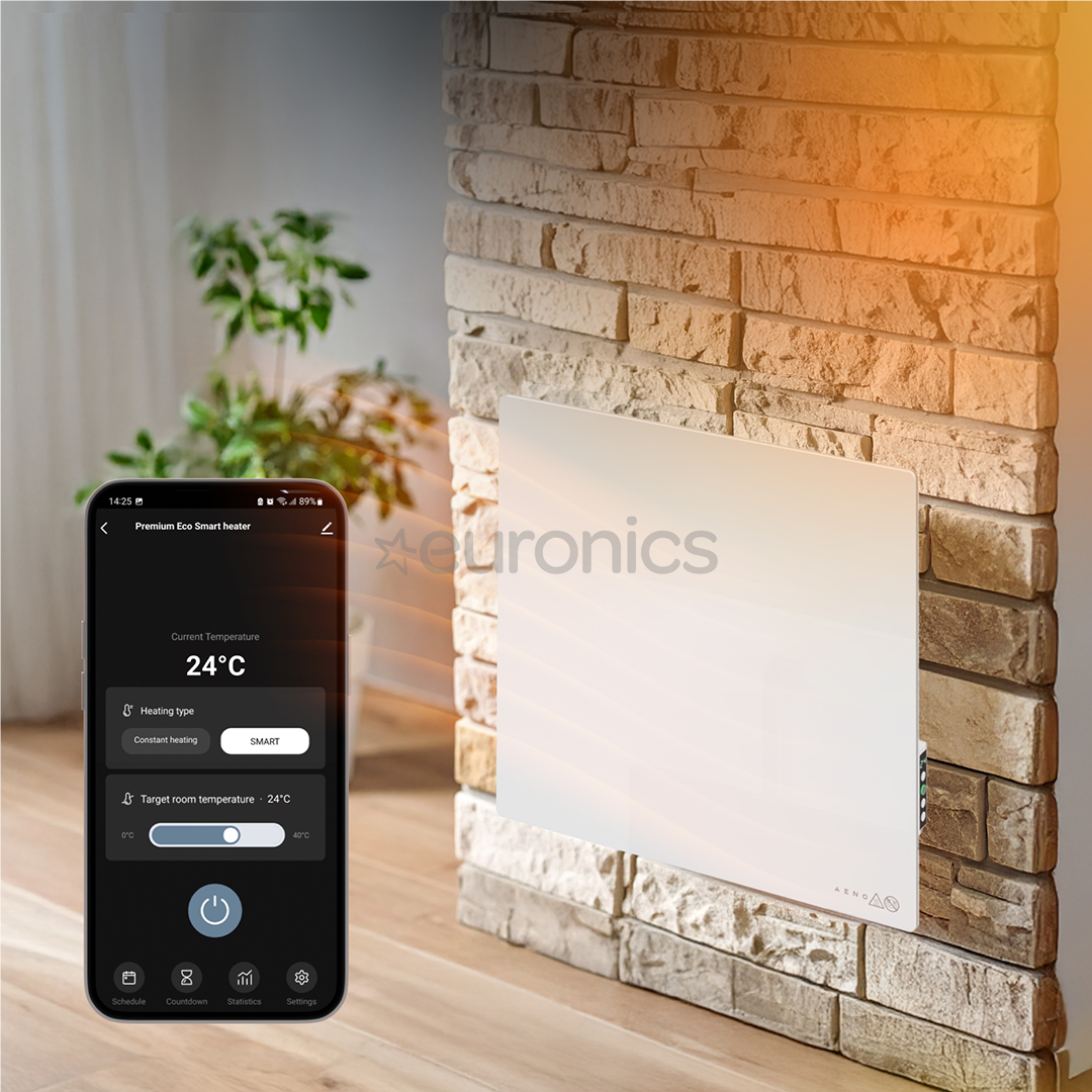 Aeno Premium Eco Smart Quadro, 500 Вт, белый - Настенный обогреватель
