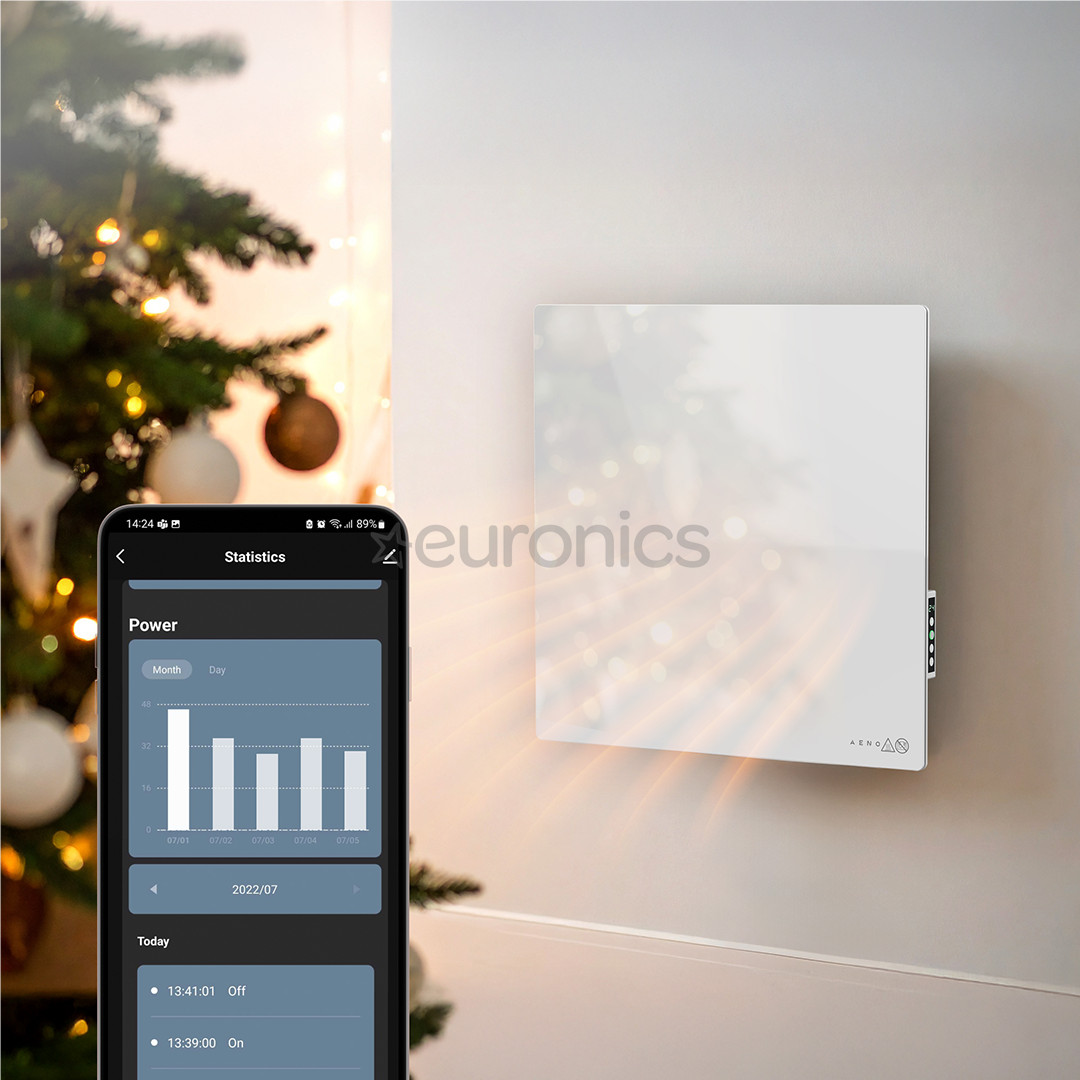 Aeno Premium Eco Smart Quadro, 500 W, white - Wall heater