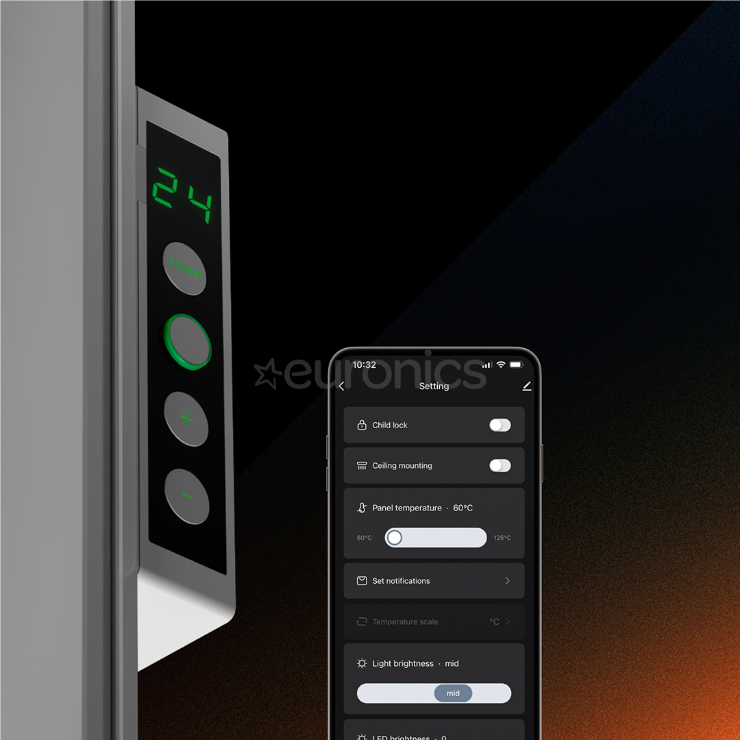 Aeno Premium Eco Smart Quadro, 500 Вт, белый - Настенный обогреватель