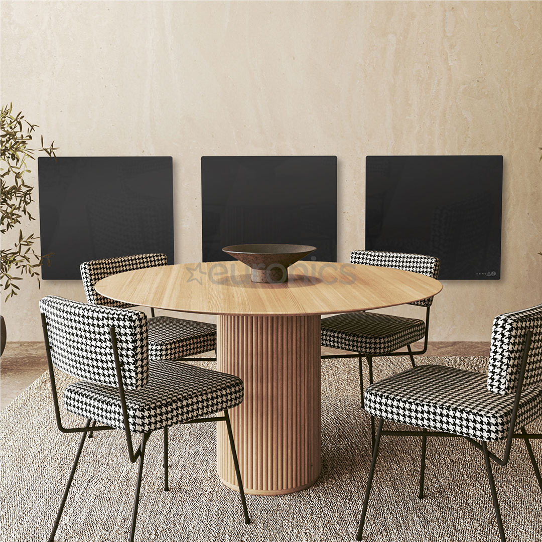 Aeno Premium Eco Smart Quadro, 500 W, melna - Sienas sildītājs