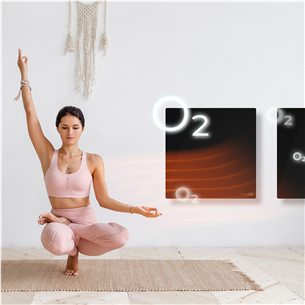 Aeno Premium Eco Smart Quadro, 500 W, melna - Sienas sildītājs