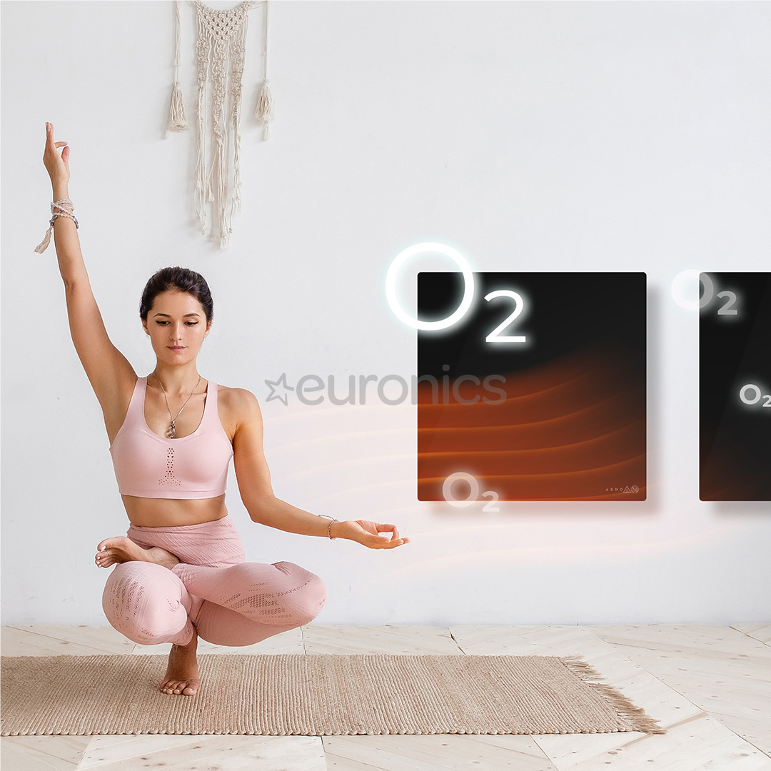 Aeno Premium Eco Smart Quadro, 500 W, black - Wall heater