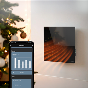 Aeno Premium Eco Smart Quadro, 500 W, melna - Sienas sildītājs
