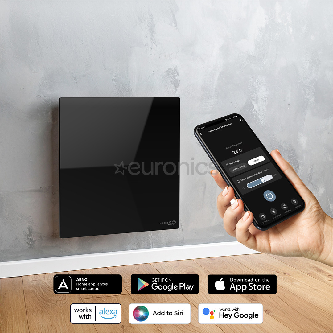 Aeno Premium Eco Smart Quadro, 500 W, black - Wall heater