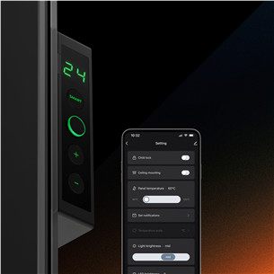 Aeno Premium Eco Smart Quadro, 500 W, black - Wall heater