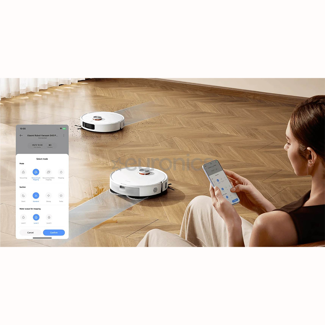 Xiaomi Vacuum S40 Pro, Wet & Dry, balta - Robots putekļu sūcējs