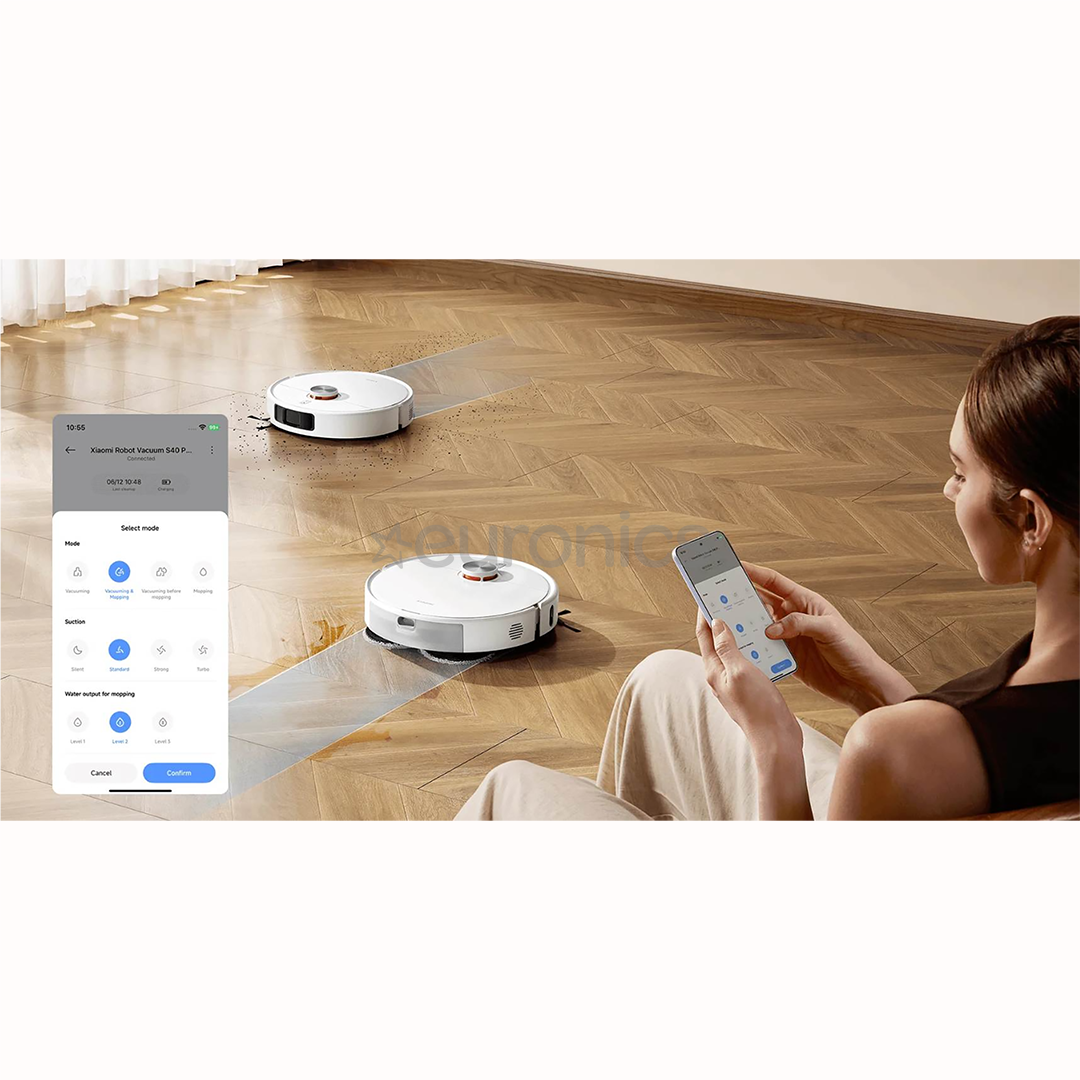 Xiaomi Vacuum S40 Pro, Wet & Dry, balta - Robots putekļu sūcējs