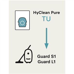 Miele TU XL HyClean Pure, Guard L1 & Guard S1, 8 gab. - Putekļu sūcēja maisiņi
