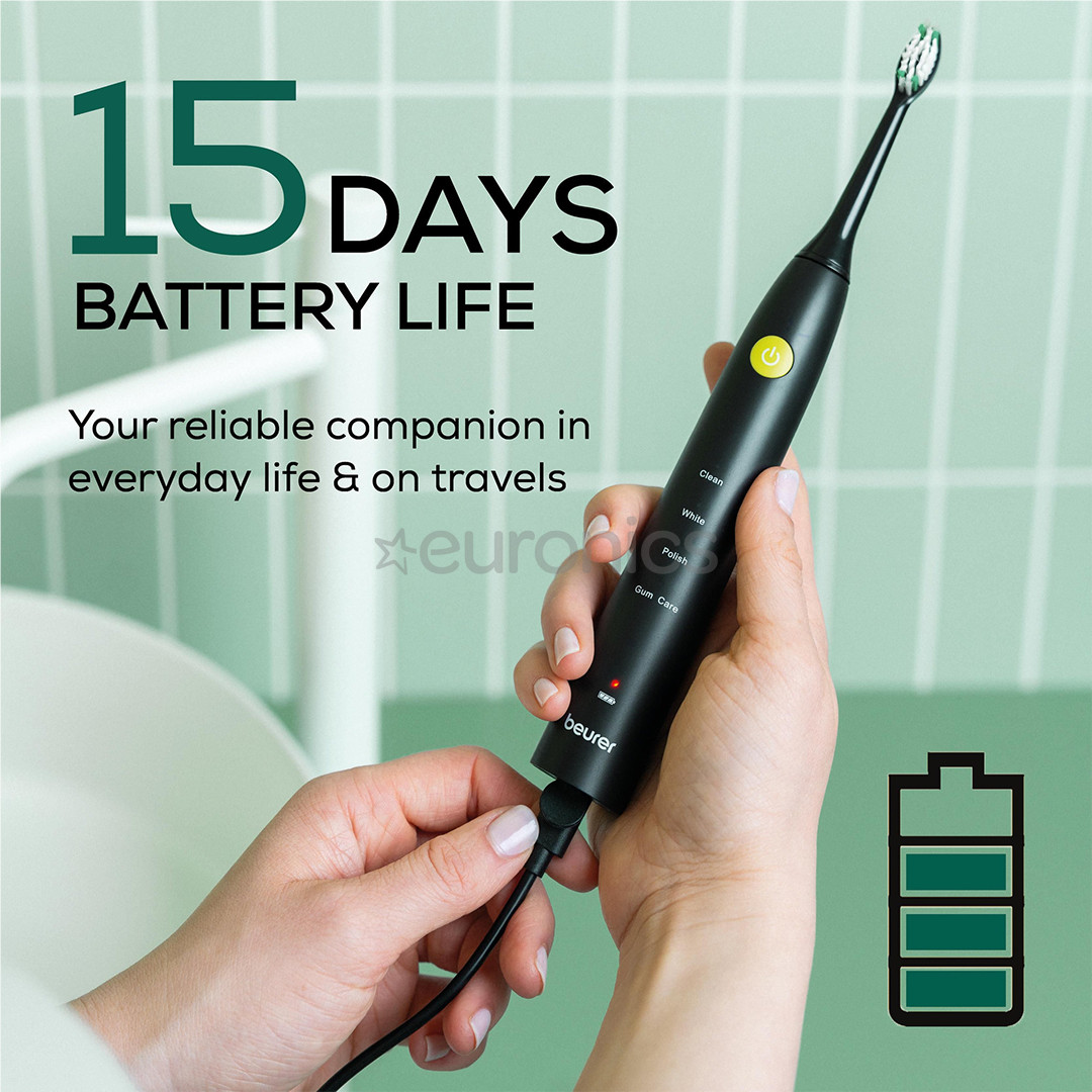 Beurer SC 30, melna - Elektriskā zobu birste