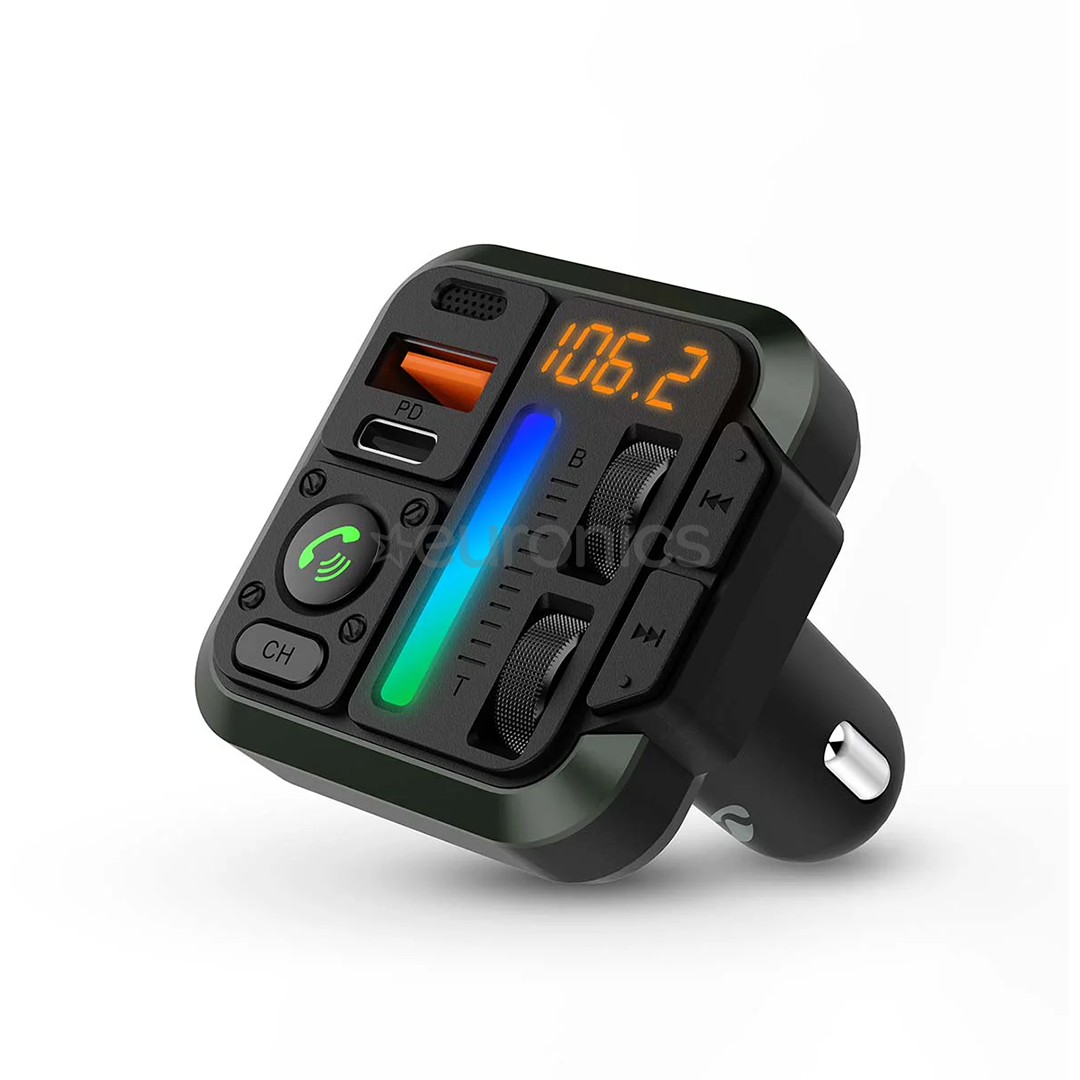 Nedis Car FM Transmitter Fixed, melna - FM modulators