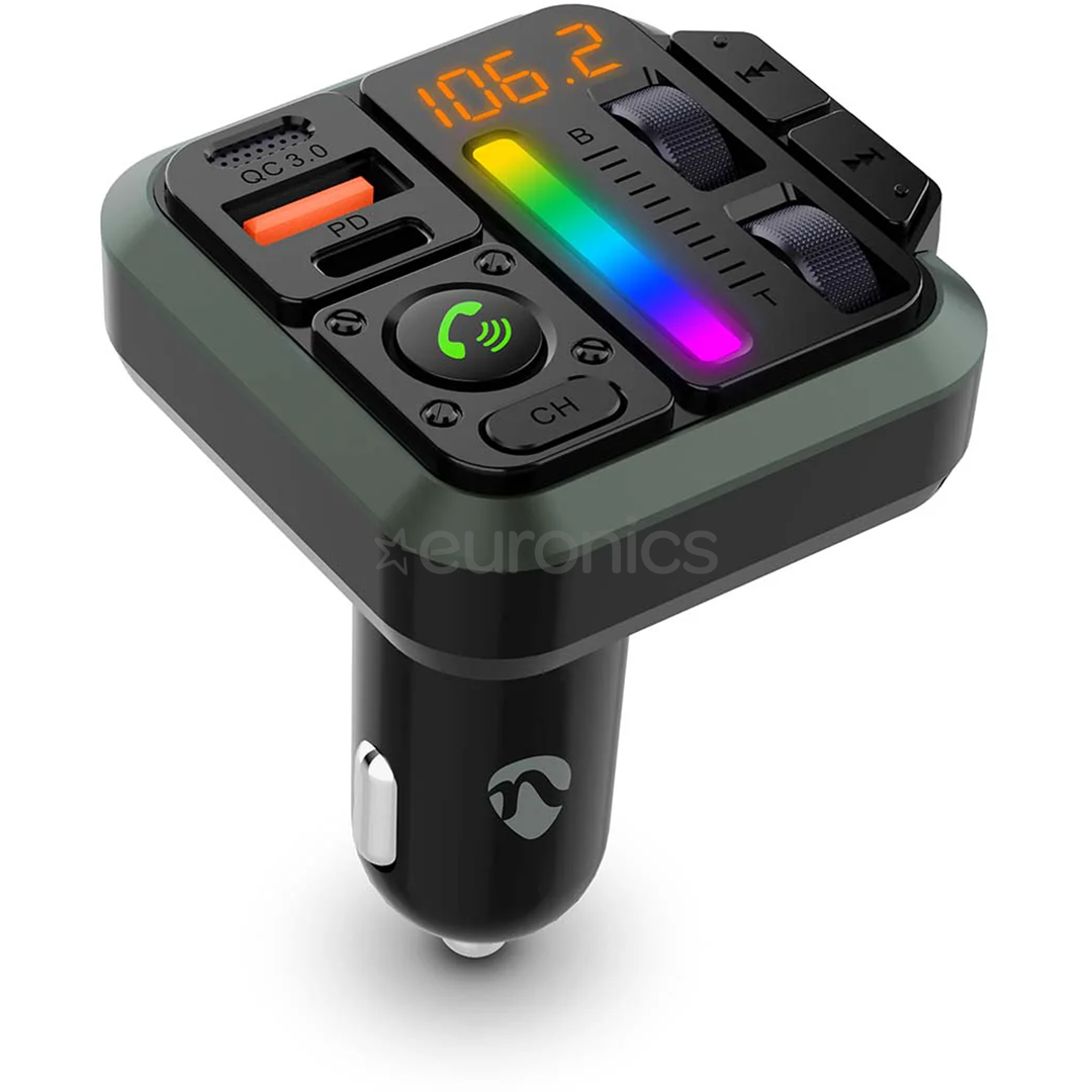 Nedis Car FM Transmitter Fixed, melna - FM modulators