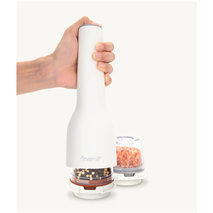 FinaMill Classic Rechargeable, balta - Sāls/ piparu dzirnaviņas