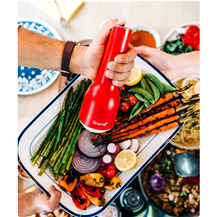 FinaMill Classic Rechargeable, sarkana - Sāls/ piparu dzirnaviņas