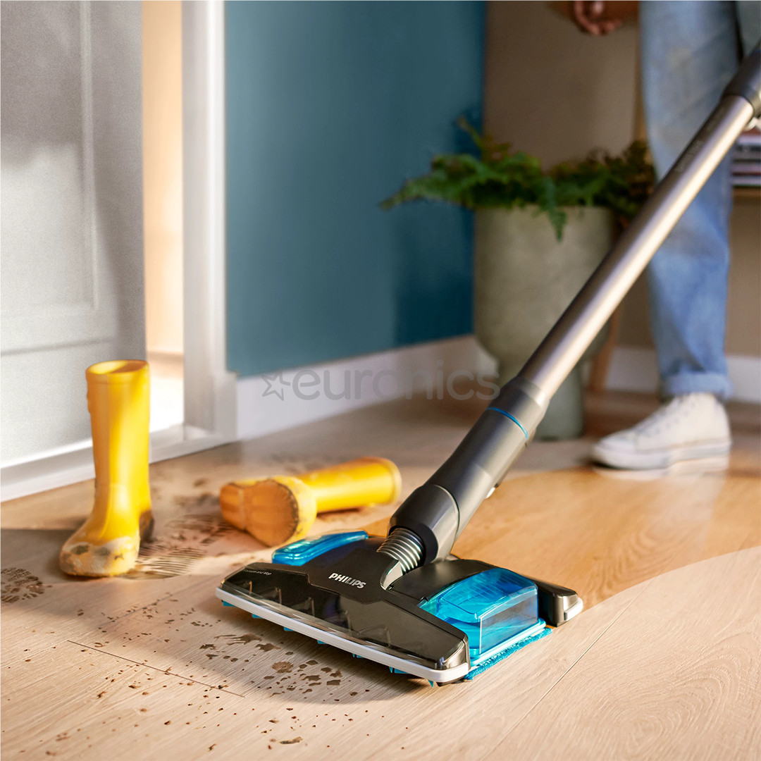 Philips 8000 Series Complete, zila/melna - Bezvadu putekļu sūcējs