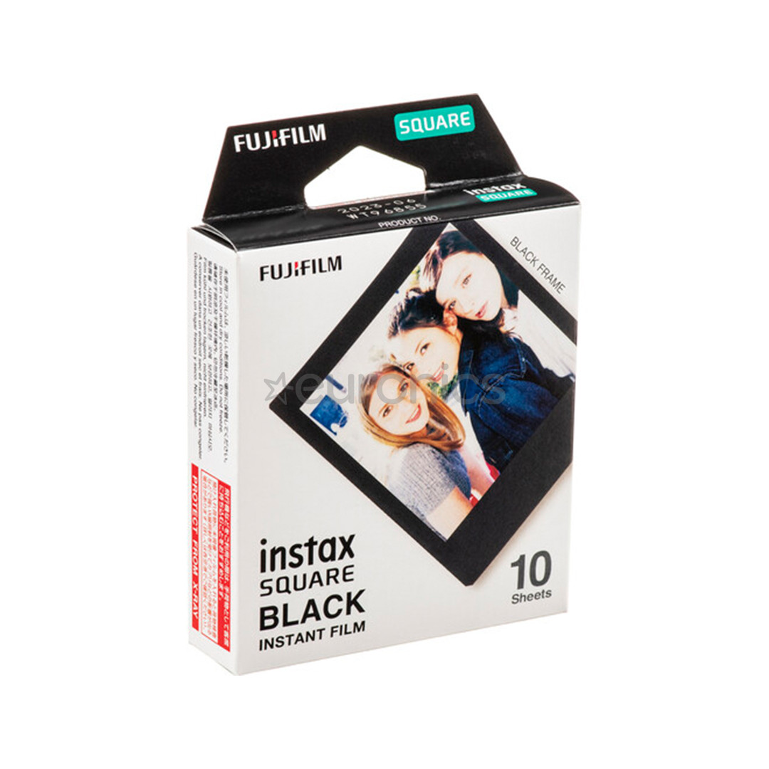Fuji Instax Square Film Black Frame, 10 gab. - Fotopapīrs