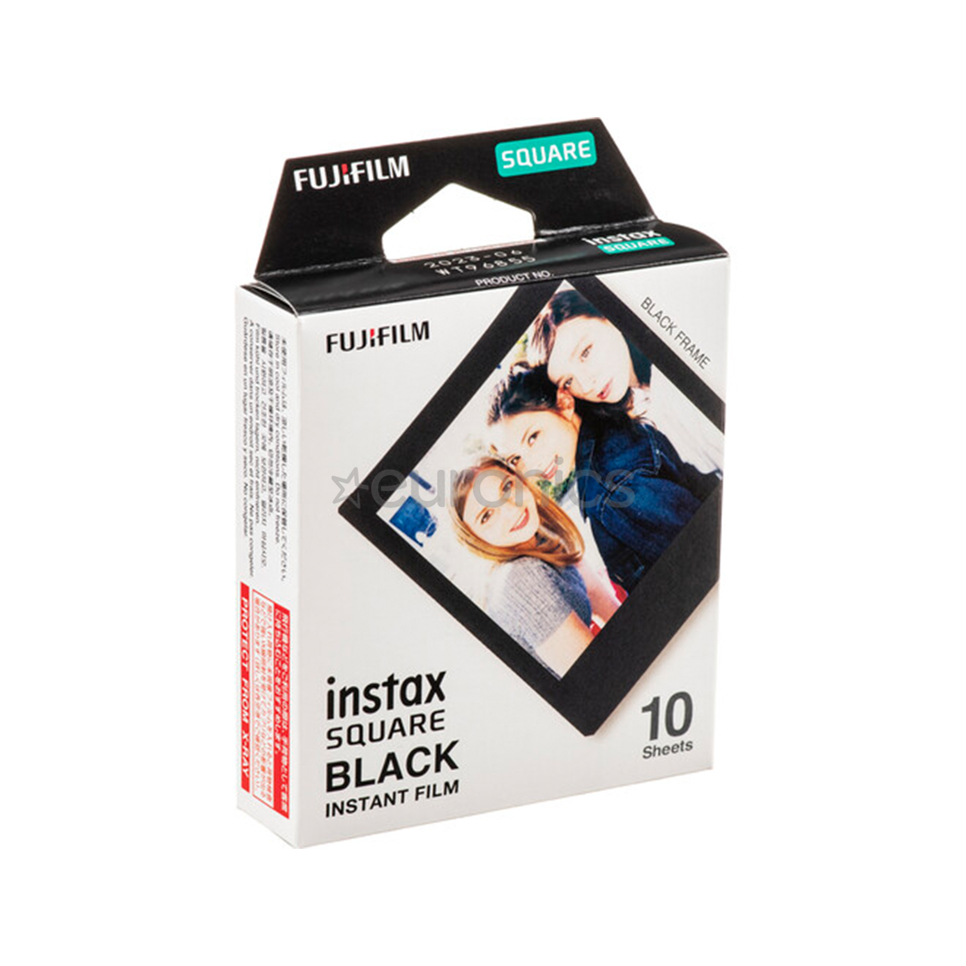 Fuji Instax Square Film Black Frame, 10 шт. - Фотобумага