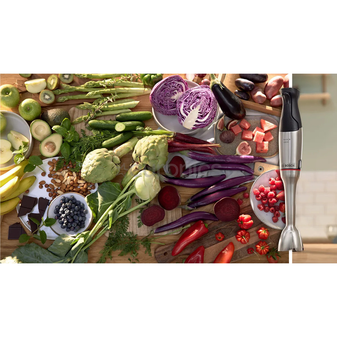 Bosch ErgoMaster, Series 6, 1200 Вт, нерж. сталь - Погружной блендер