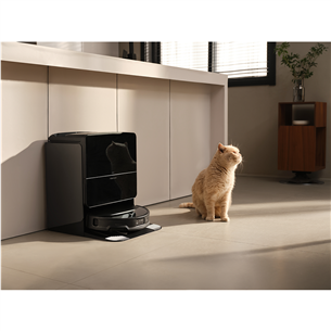 Roborock Saros 10R, сухая и влажная уборка, черный - Робот-пылесос