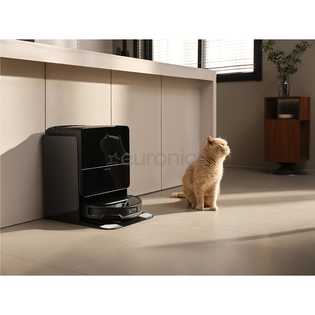 Roborock Saros 10R, Wet & Dry, melna - Robots putekļu sūcējs