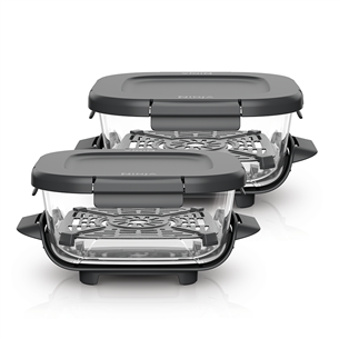 Ninja CRISPi 1,4 л, CleanCrisp, 2 шт., прозрачный - Стеклянная емкость с защелкивающейся крышкой XSKLIDPLT2EUUK