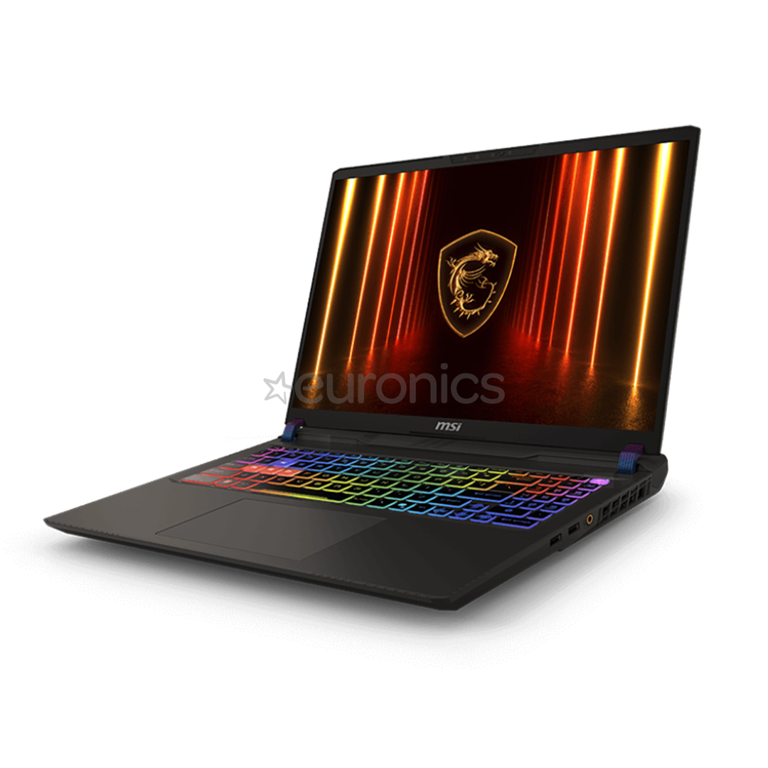 MSI Vector 16 HX AI A2XW, 16'', QHD+, 240 Hz, Ultra 9, 32 GB, 1 TB, RTX 5070 Ti, ENG, pelēka - Portatīvais dators