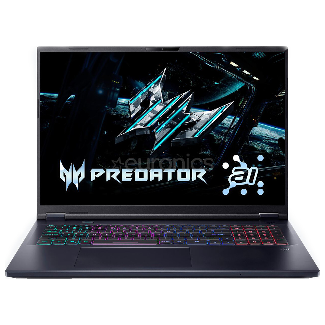 Acer Predator Helios Neo 18, 18'', WQXGA, 240 Hz, Ultra 7, 32 GB, 1 TB, RTX 5070, ENG, melna - Portatīvais dators