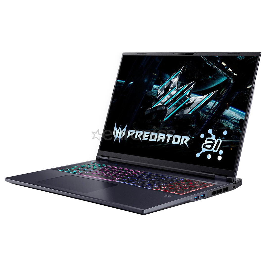Acer Predator Helios Neo 18, 18'', WQXGA, 240 Hz, Ultra 9, 32 GB, 1 TB, RTX 5070 Ti, ENG, melna - Portatīvais dators