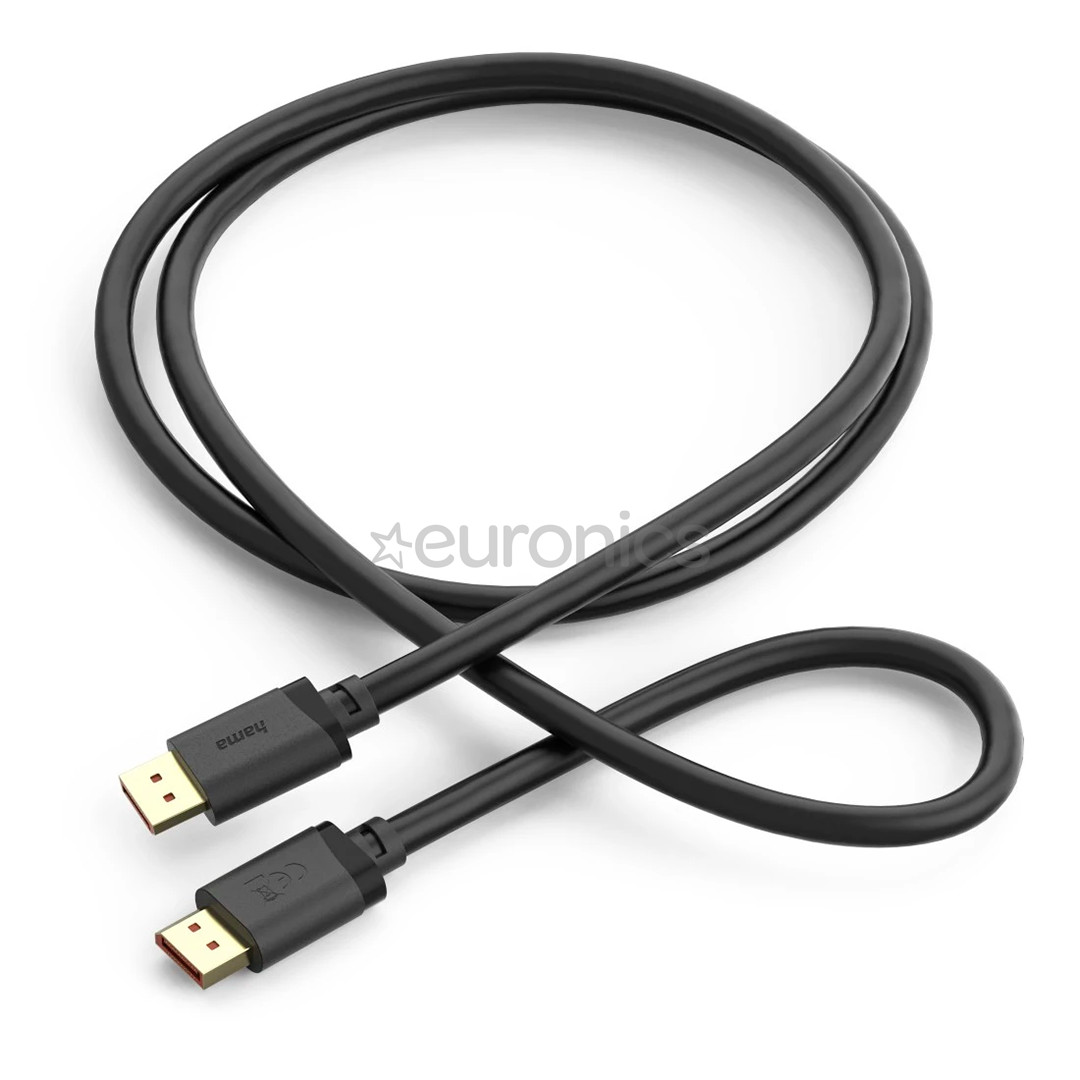 Hama DisplayPort Cable, 16K UHD, 2 m, melna - Vads