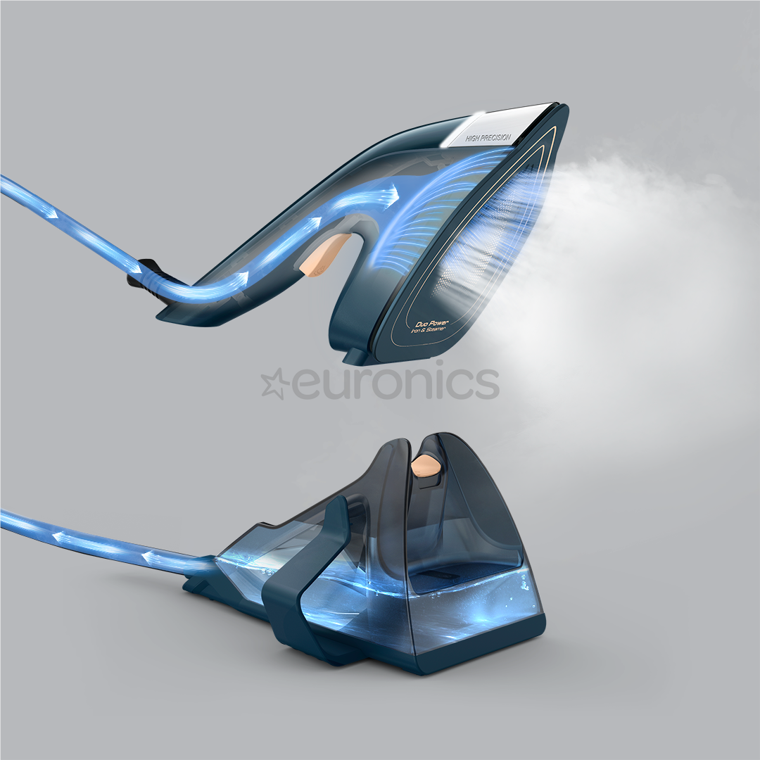 Tefal Duo Power, 2-in-1, 1700 Вт, темно-синий - Паровой утюг и отпариватель для одежды